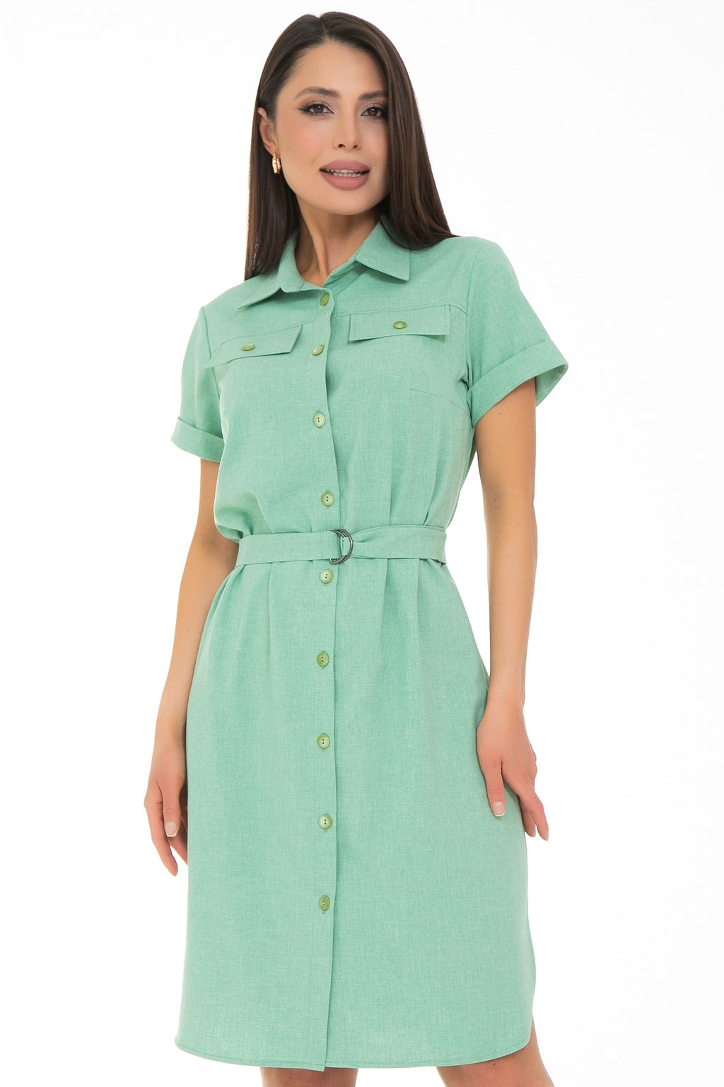 Платье-рубашка Сидни (лайм)