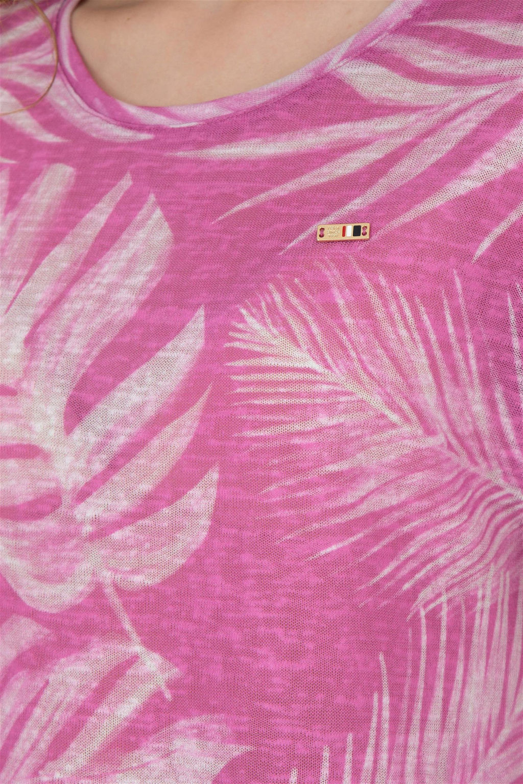 Женская фиолетовая футболка с круглым вырезом - U.s. polo assn фото 7