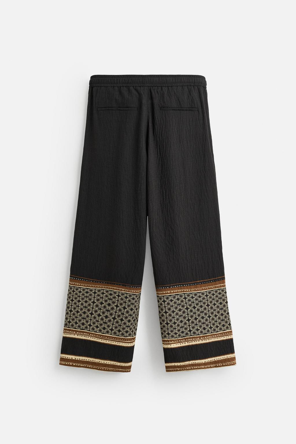 RELAXED FIT COLOUR BLOCK TROUSERS - Zara фото 8