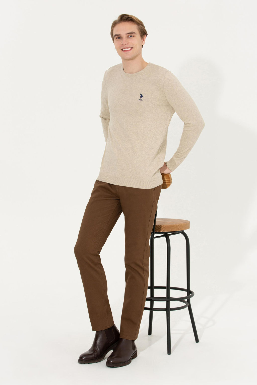 U. S. Polo Assn / Мужские брюки чинос кокосового цвета - U.s. polo assn фото 10