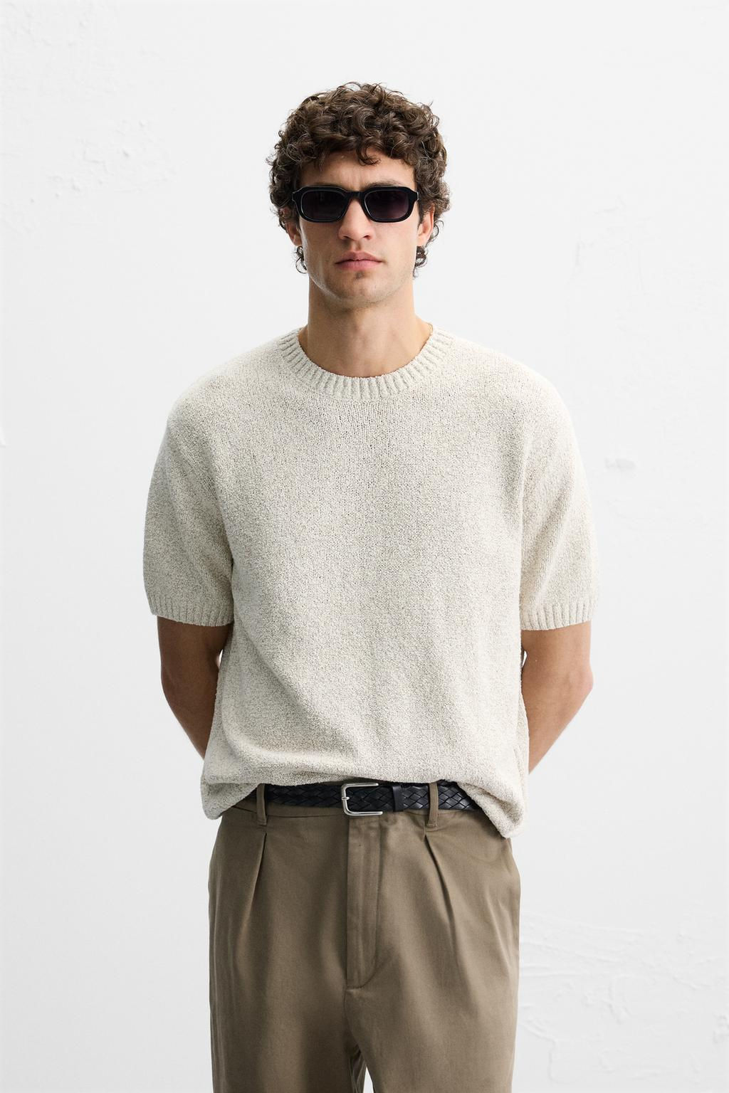 BOUCLE TEXTURED KNIT T-SHIRT - Zara фото 2