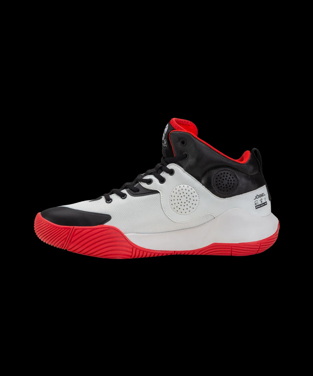 БЕЗ УПАКОВКИ Кроссовки баскетбольные JOGEL Launch MID, White/black/red