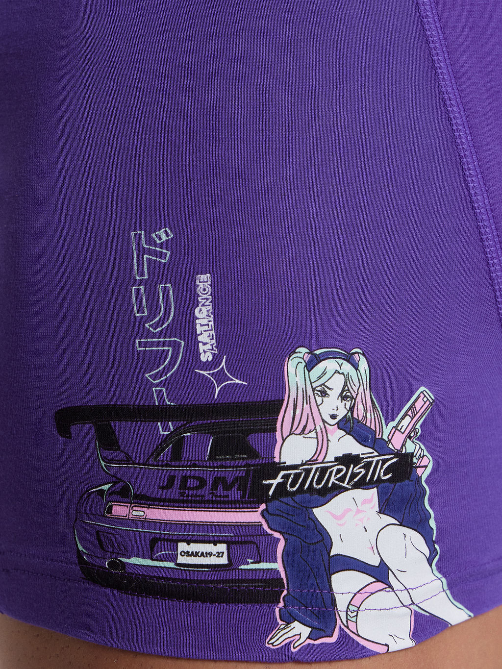 Цена за 2 штуки! Трусы боксеры мужские фиолетовые с принтом пурпурно -фиолетовый +печать 411134 - Mark formelle фото 3