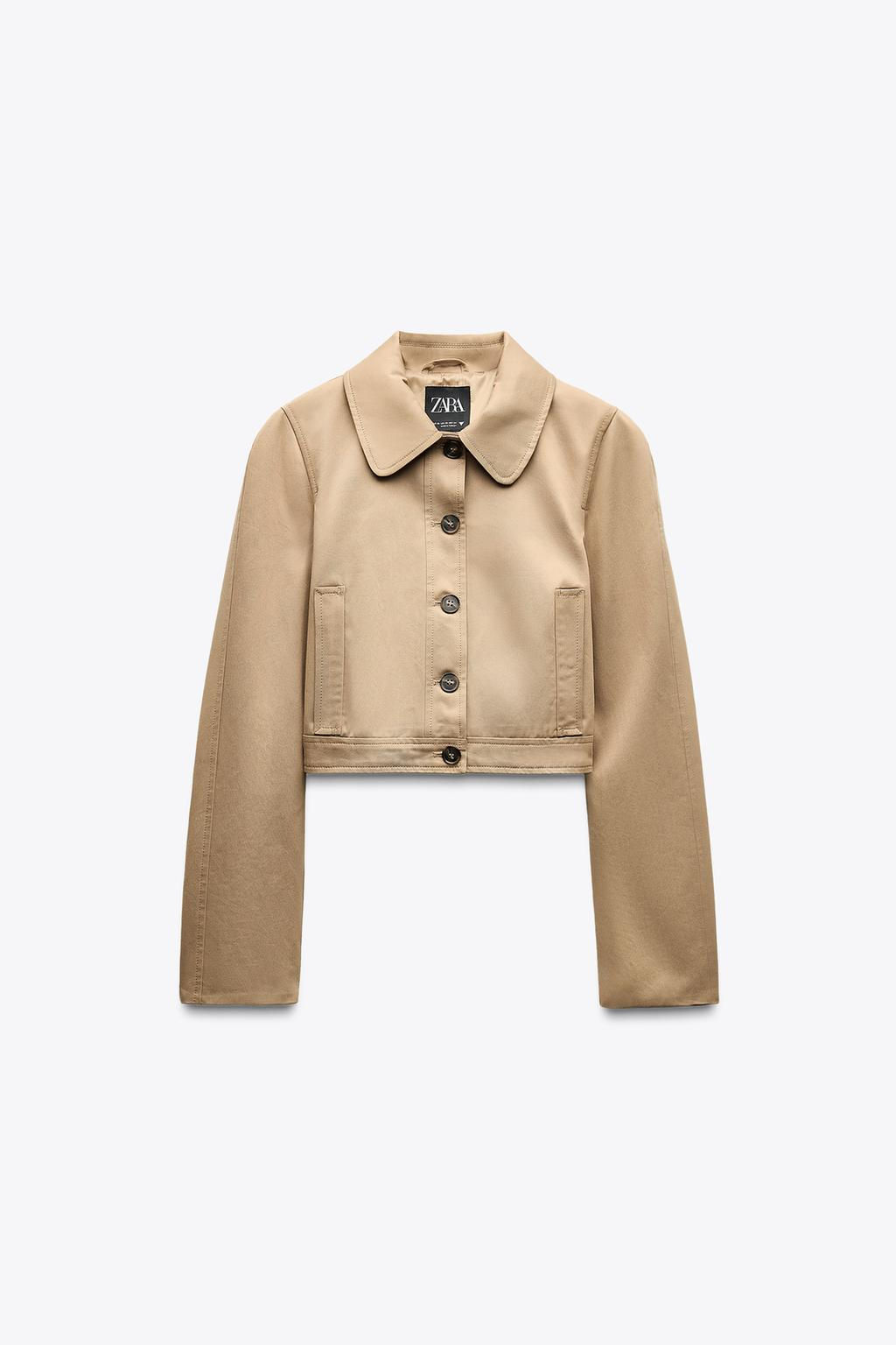 SHORT SHIRT-STYLE TRENCH COAT - Zara фото 5
