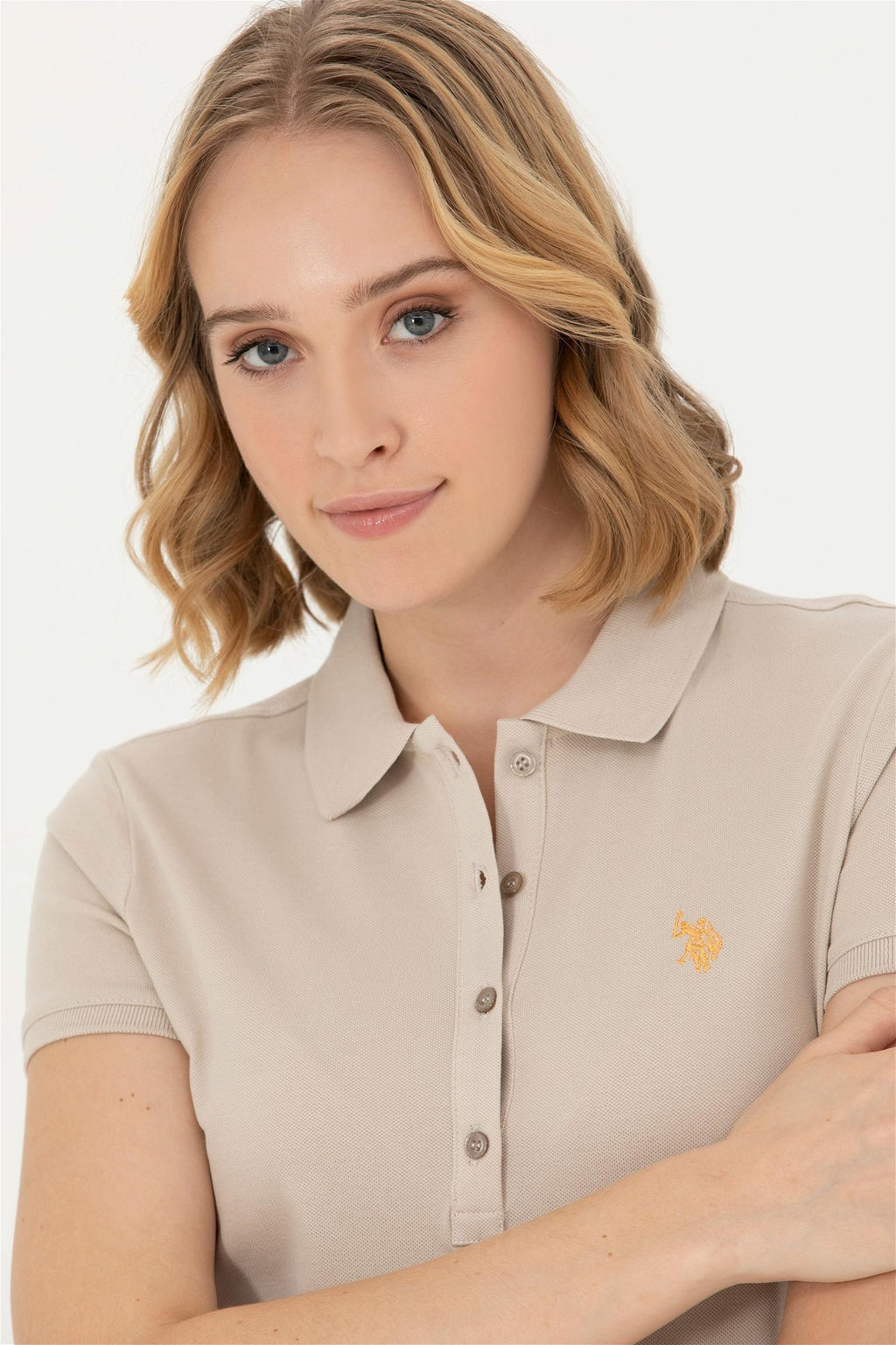 U. S. Polo Assn Женская базовая футболка Stone - U.s. polo assn фото 2