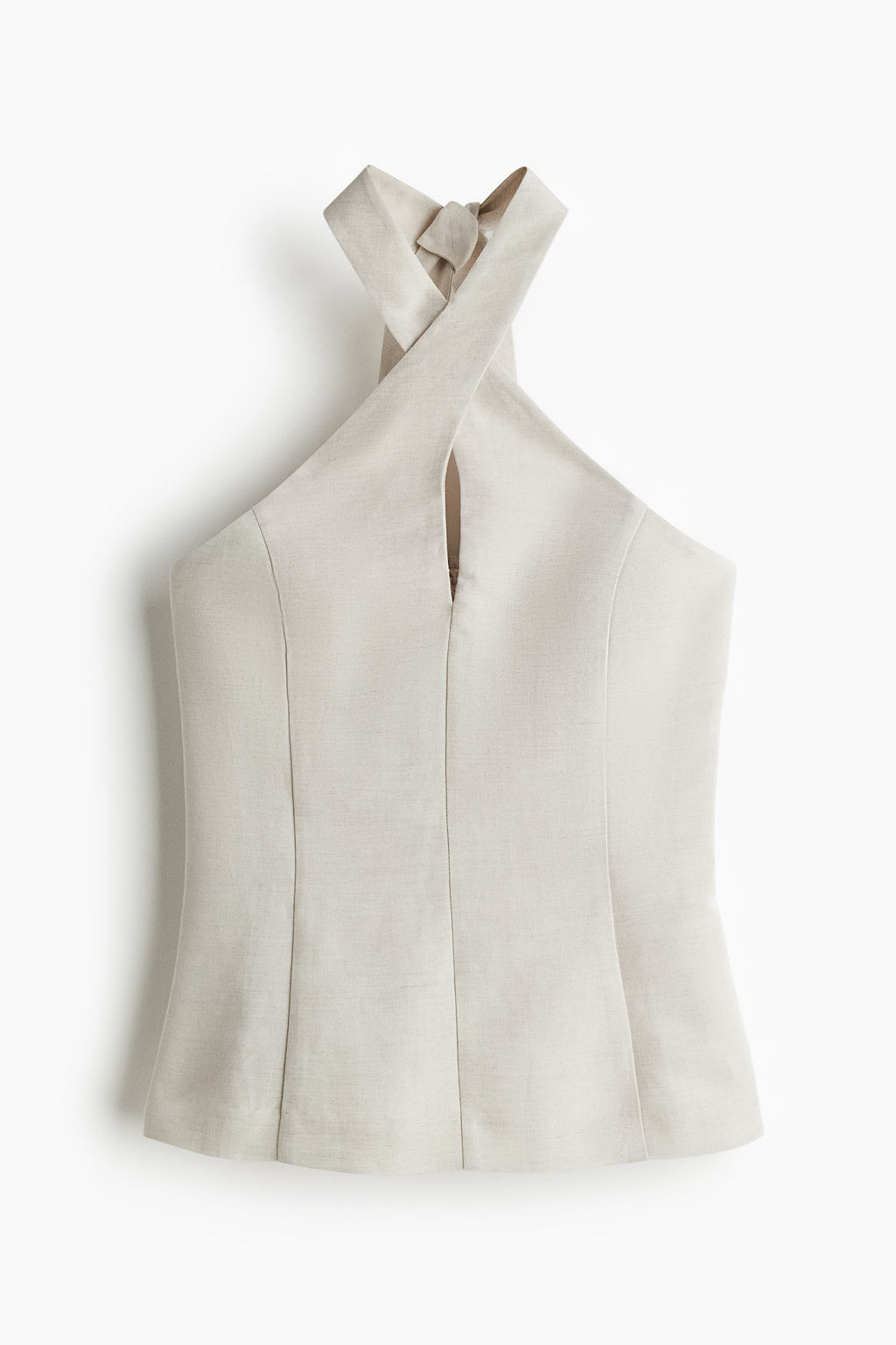 Top halter en mezcla de lino - H&m фото 2