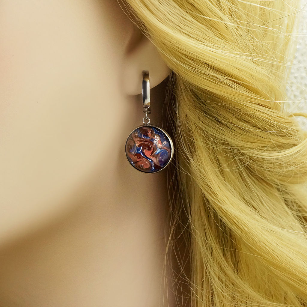 Серьги из муранского стекла CINNABAR LS3385 - Vloes фото 4