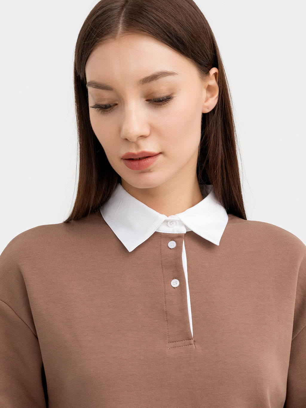 Джемпер женский в таупово-бежевом цвете тауп 122816 - Mark formelle фото 5