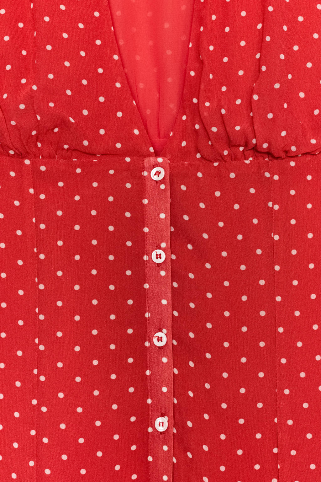 VESTIDO CORTO LUNARES / Rojo / Blanco - Zara фото 7