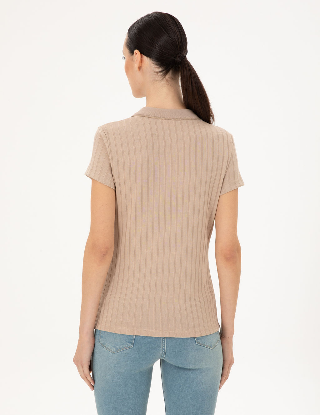 Bej Slim Fit Ti__rt