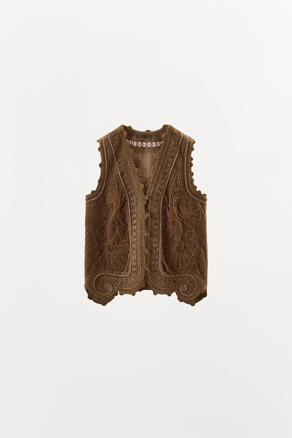 VELVET WAISTCOAT EMBROIDERED BEADS LIMITED EDITION - Zara фото 3