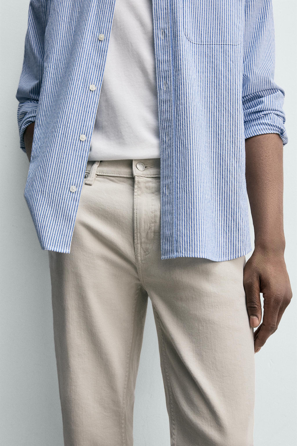 JEANS SLIM FIT B?SICO / Crudo - Zara фото 7