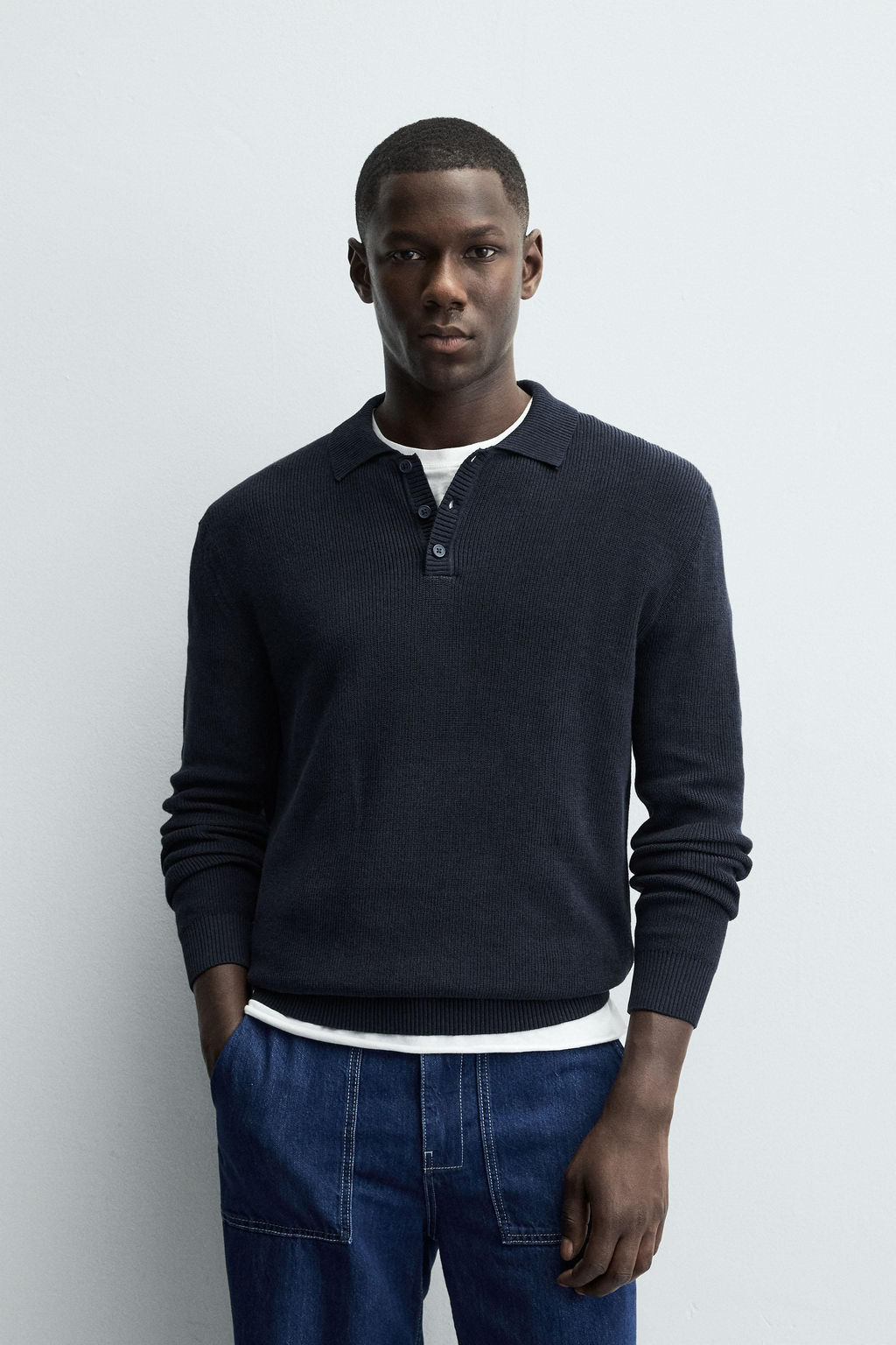 PURL KNIT POLO SHIRT - Zara фото 2