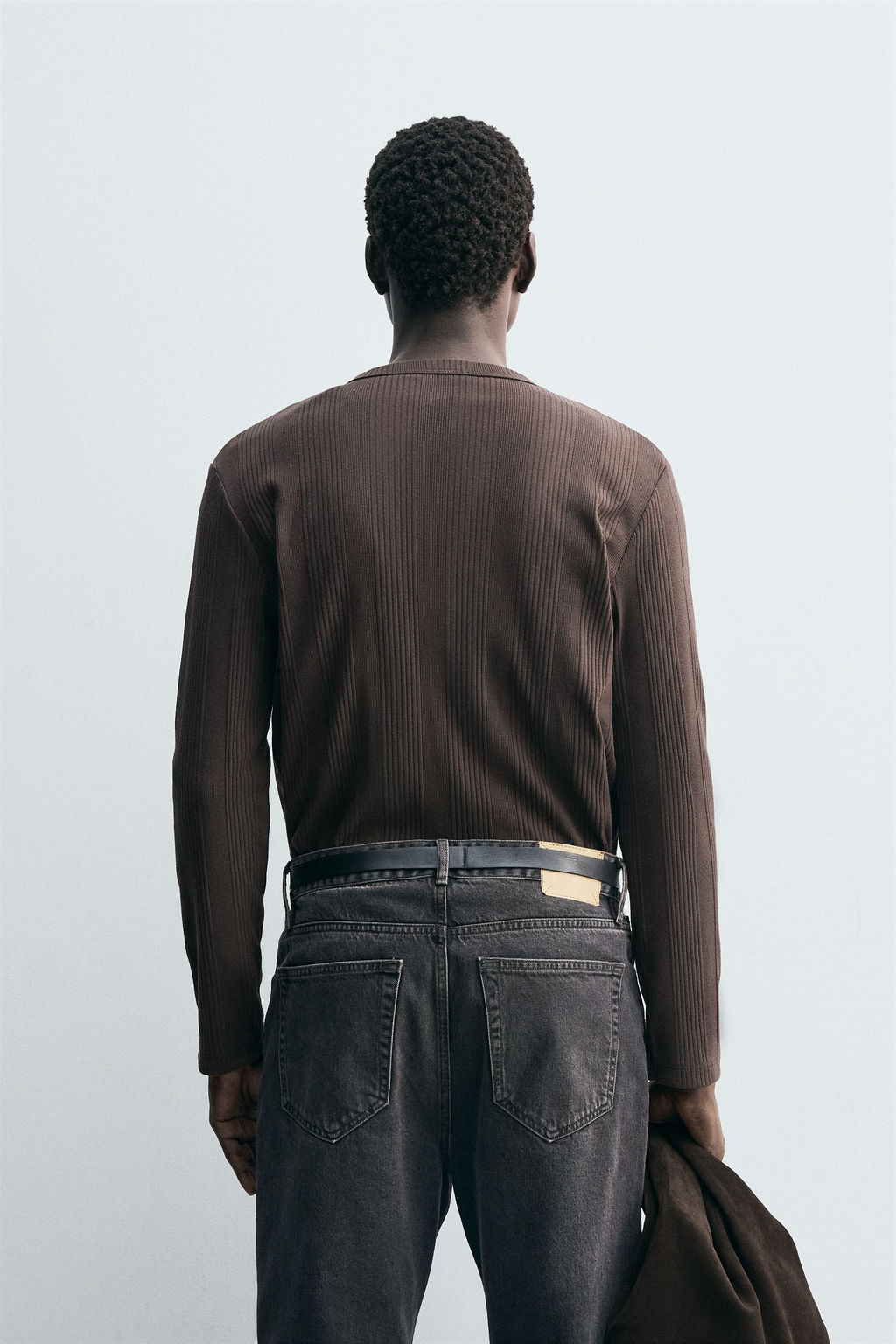 STRUCTURED GRANDAD COLLAR T-SHIRT - Zara фото 3