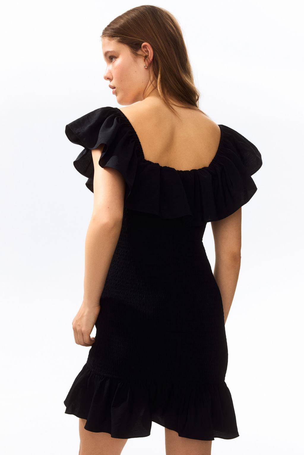 Flounced off-the-shoulder dress - H&m фото 5