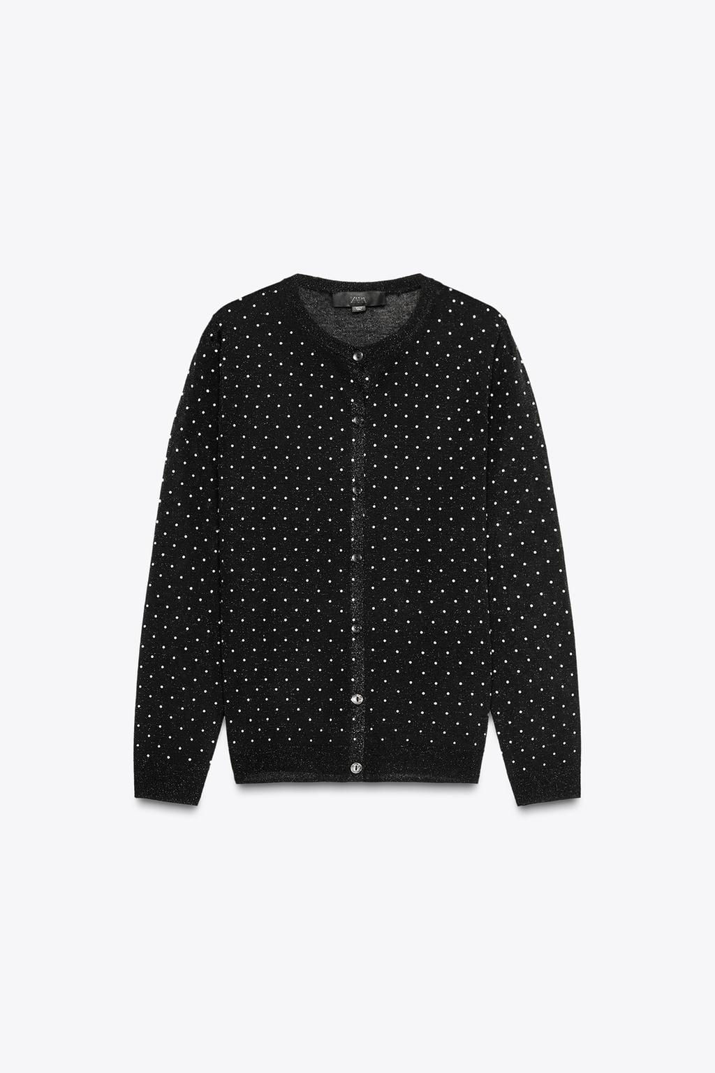 FINE KNIT POLKA DOT CARDIGAN - Zara фото 5