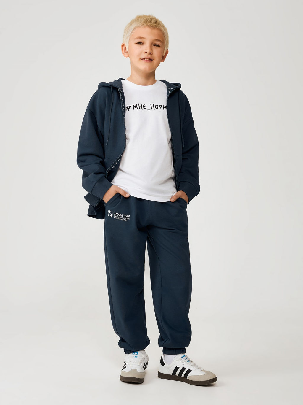ACOOLA / Брюки детские для мальчиков Monogram_pt холодный синий  фото 4