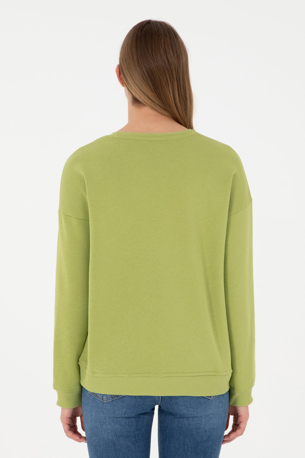 Женский базовый свитшот фисташкового цвета Неожиданная скидка в корзине - U.s. polo assn фото 5