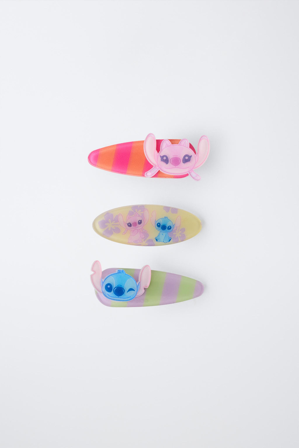 PACK TRES PINZAS RAYAS LILO & STITCH DISNEY / Rosa - Zara фото 4