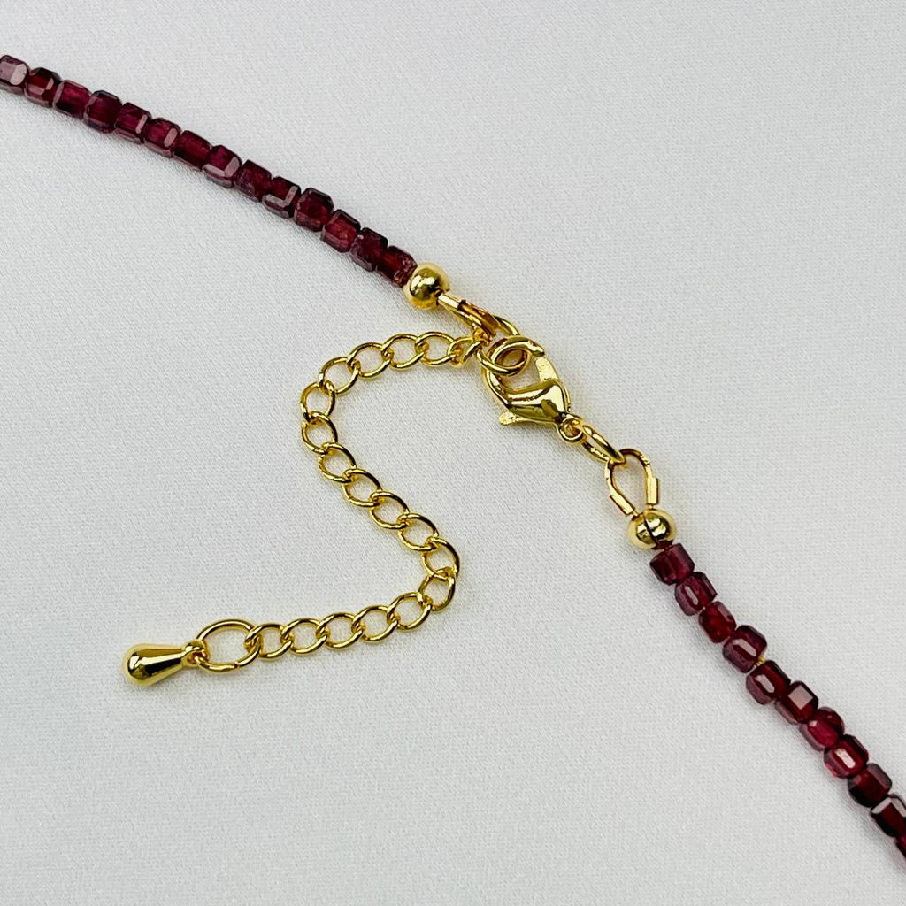 Бусы из Граната со вставкой 39 см +