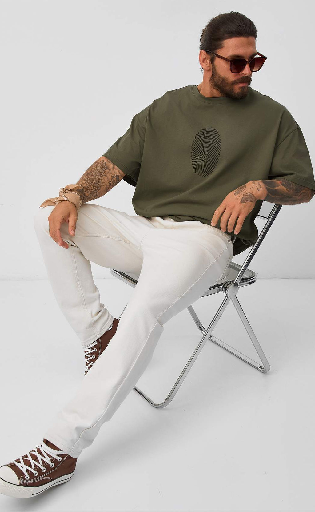 Футболка F521-067-900 khaki - Fine joyce фото 9