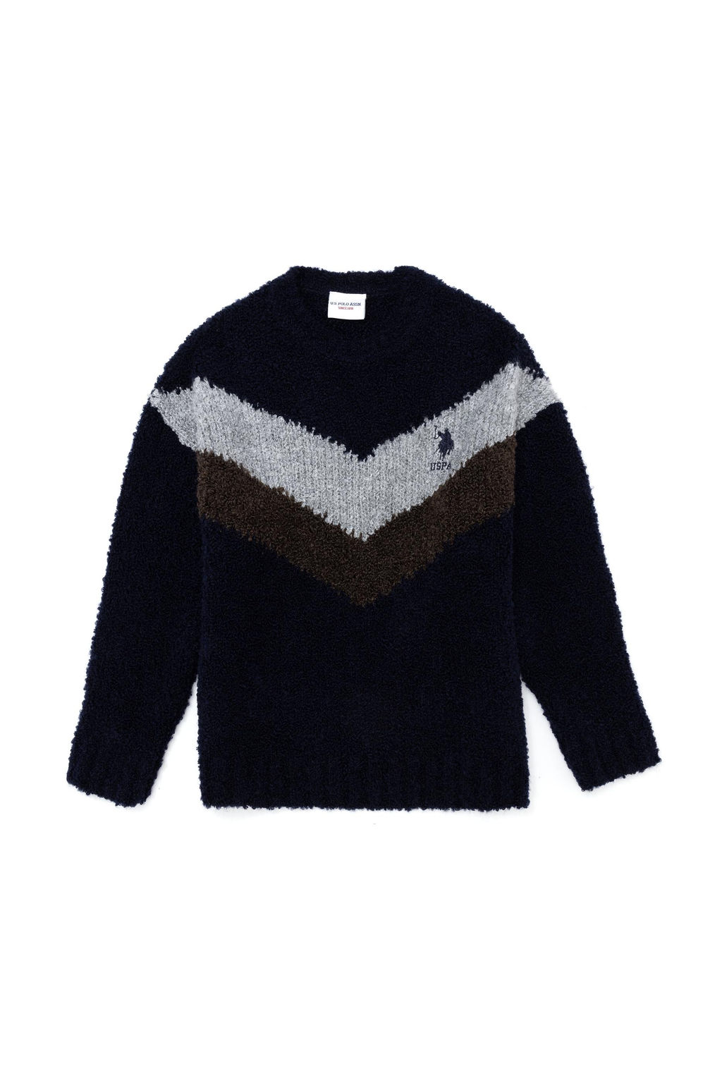 U. S. Polo Assn Темно-синий трикотажный свитер с круглым вырезом для мальчика - U.s. polo assn фото 7