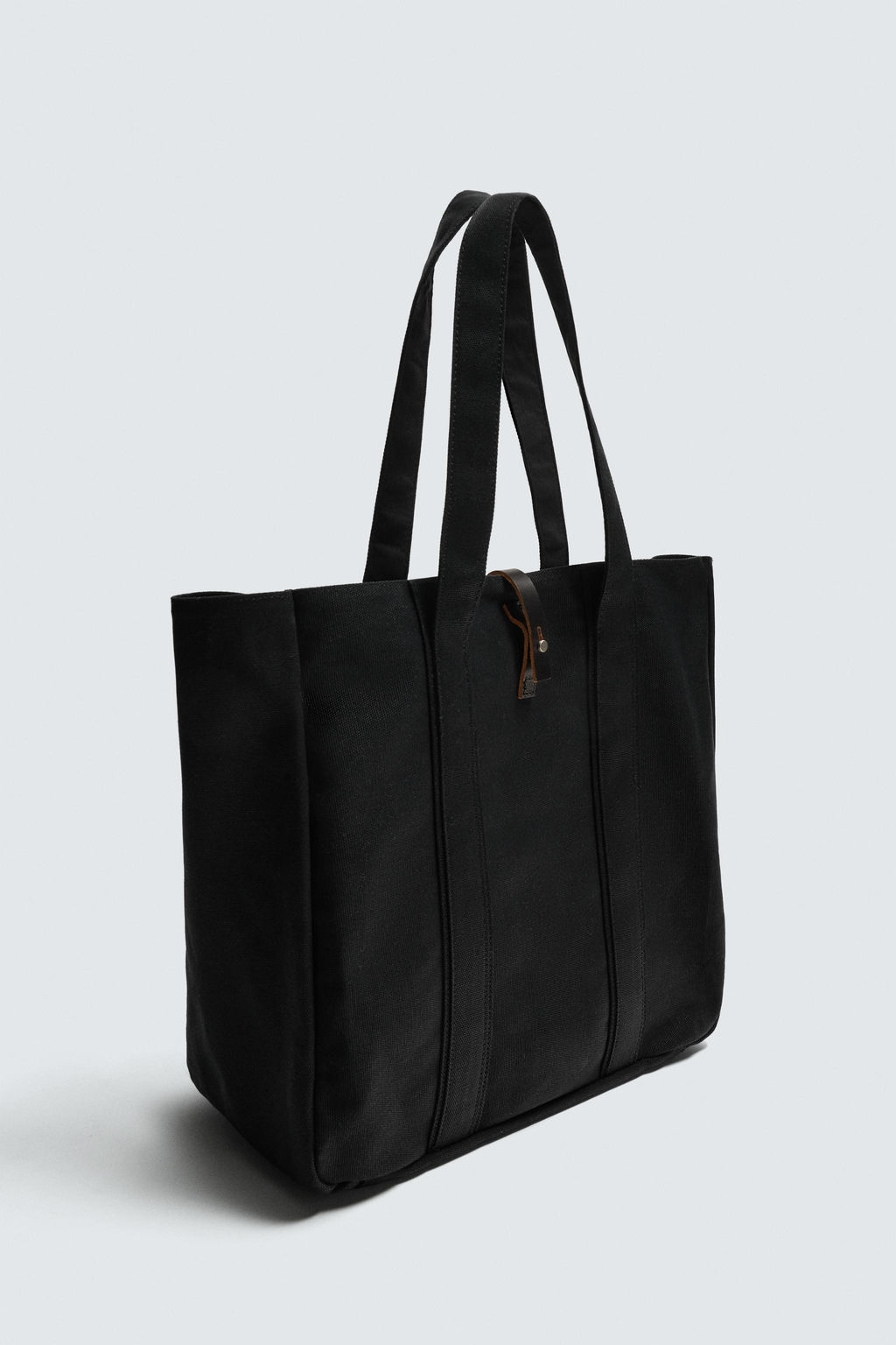 BOLSO SHOPPER TEJIDO / Negro - Zara фото 2