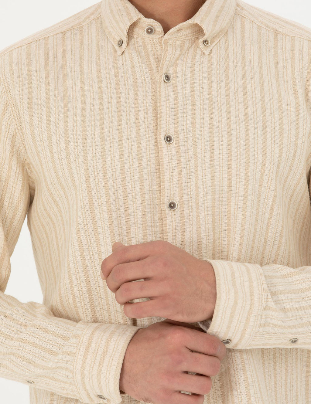 Bej Regular Fit Uzun Kollu G_mlek