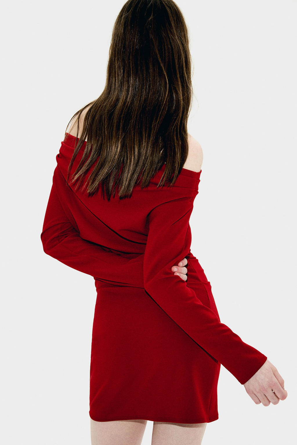 Vestido off-the-shoulder drapeado - H&m фото 4