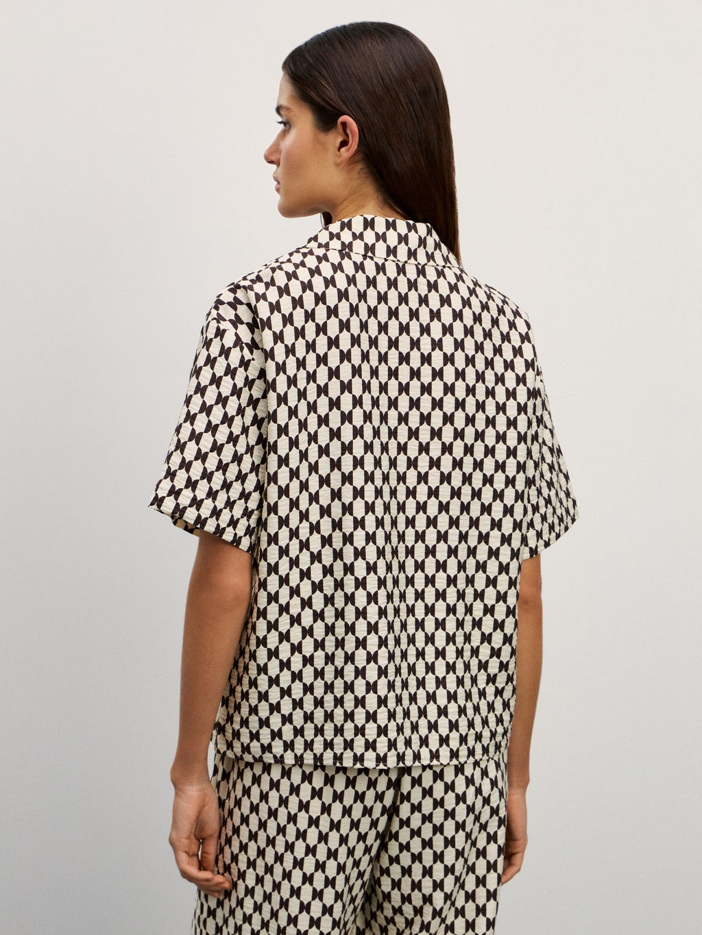 Рубашка из вискозы с принтом / Zarina  фото 5