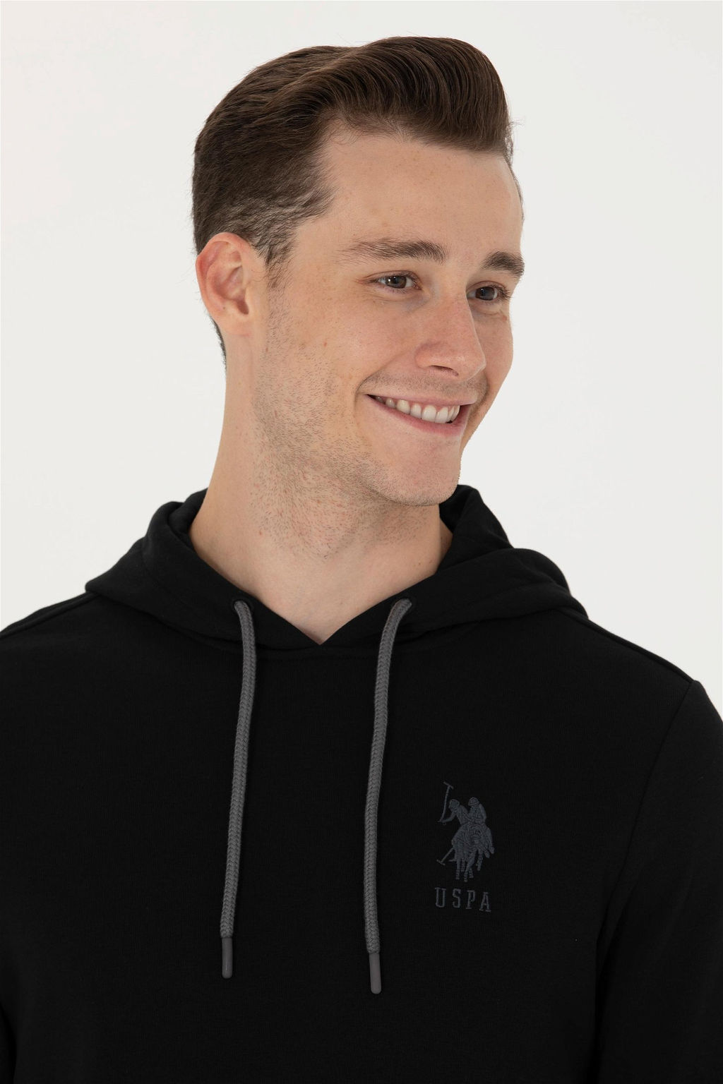 U. S. Polo Assn / Мужской черный базовый свитшот - U.s. polo assn фото 9