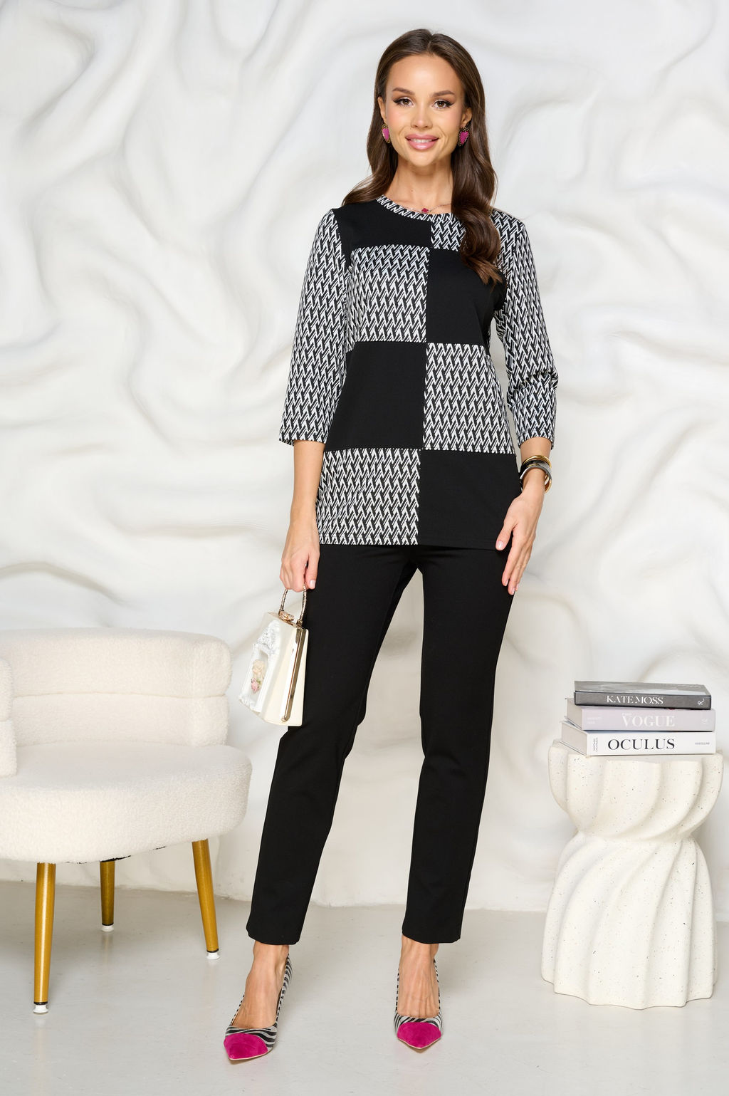 Джемпер Bellovera 53Д7071 черно-белый