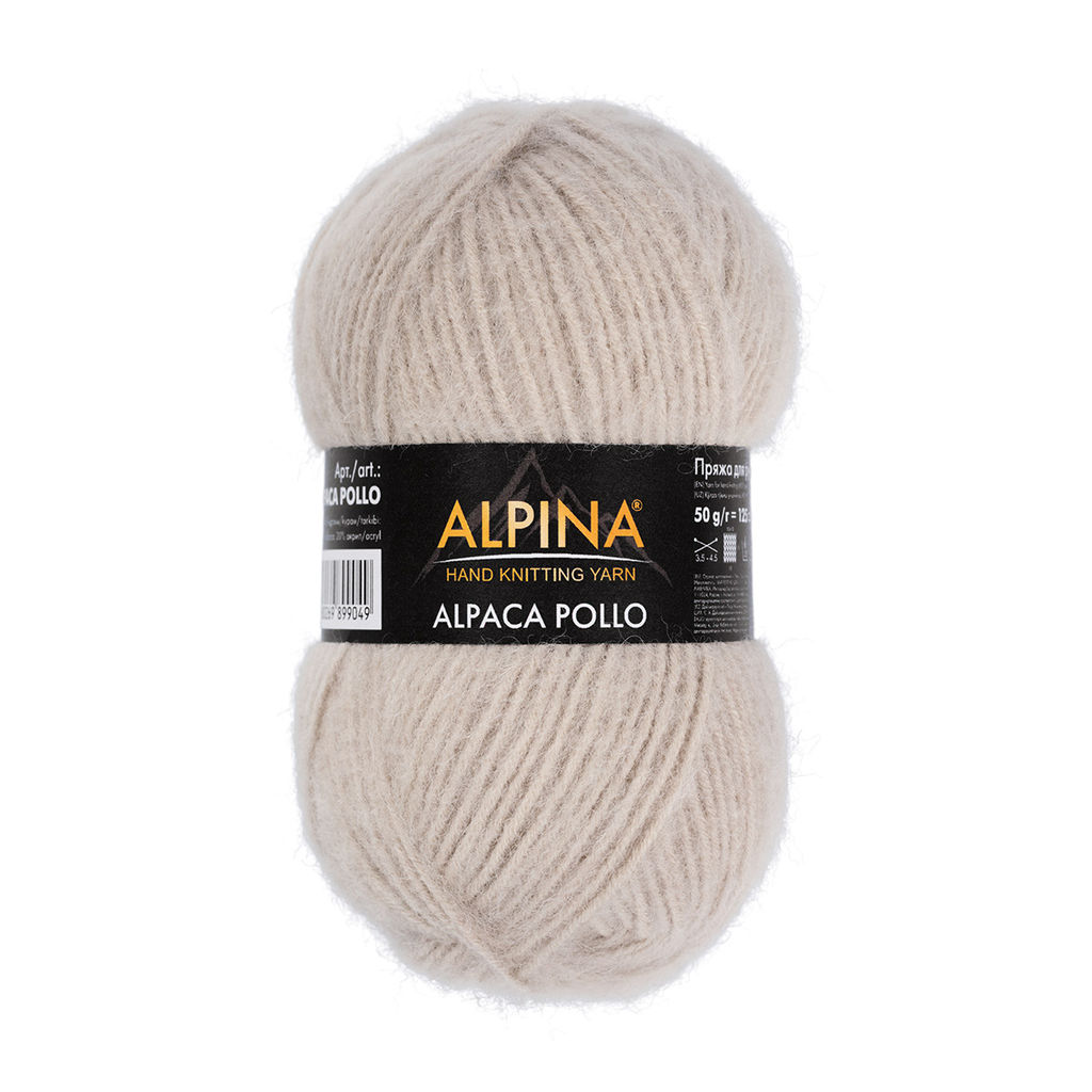 Пряжа ALPINA ALPACA POLLO 80% альпака, 20% акрил 4 шт. х 50 г 125 м  6 м