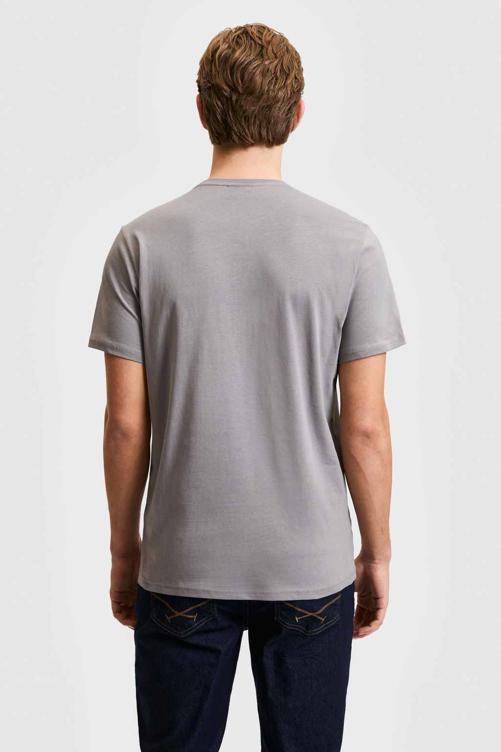 Erkek Regular Fit Bisiklet Yaka Gri Ti__rt