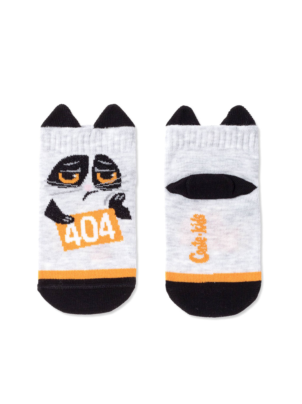 Цена за 2 пары CONTE-KIDS Хлопковые носки TIP-TOP с рисунками св.серый