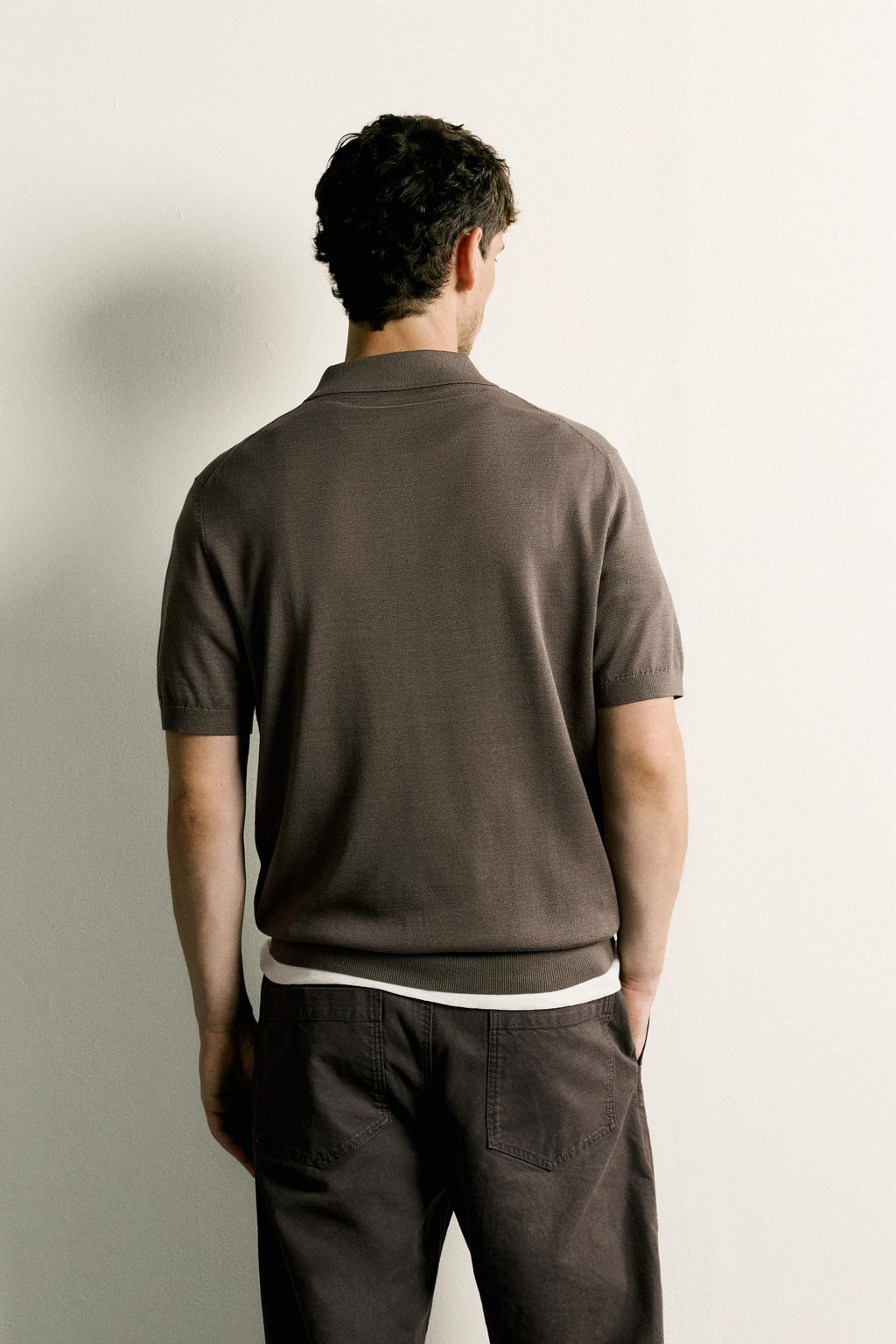 POLO PUNTO REGULAR FIT CREMALLERA / Gris topo - Zara фото 3