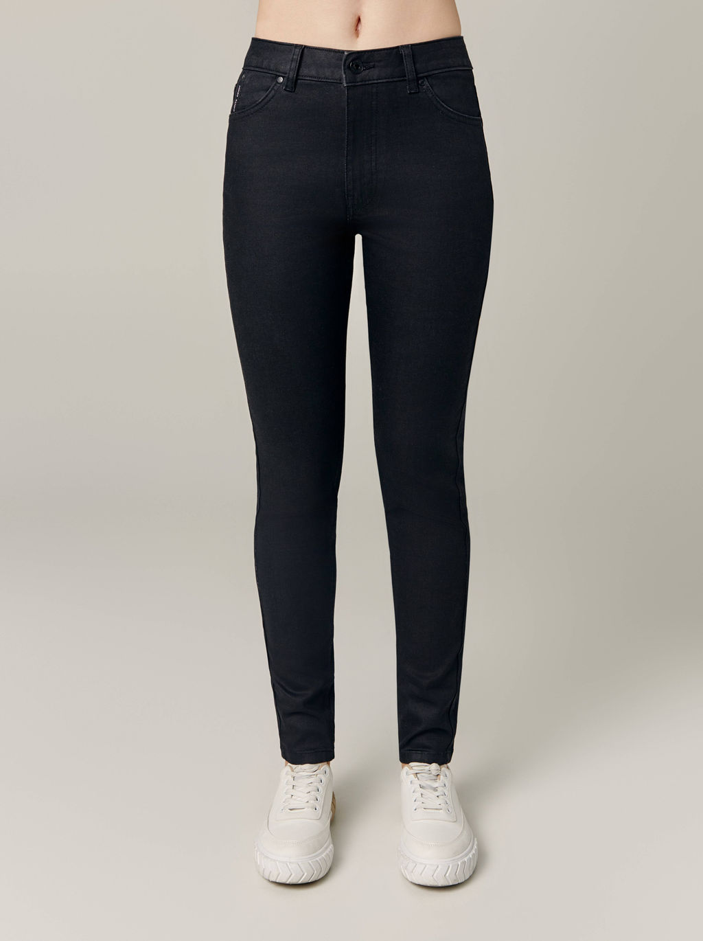 CONTE CON-700 Черные джинсы skinny с матовым напылением black