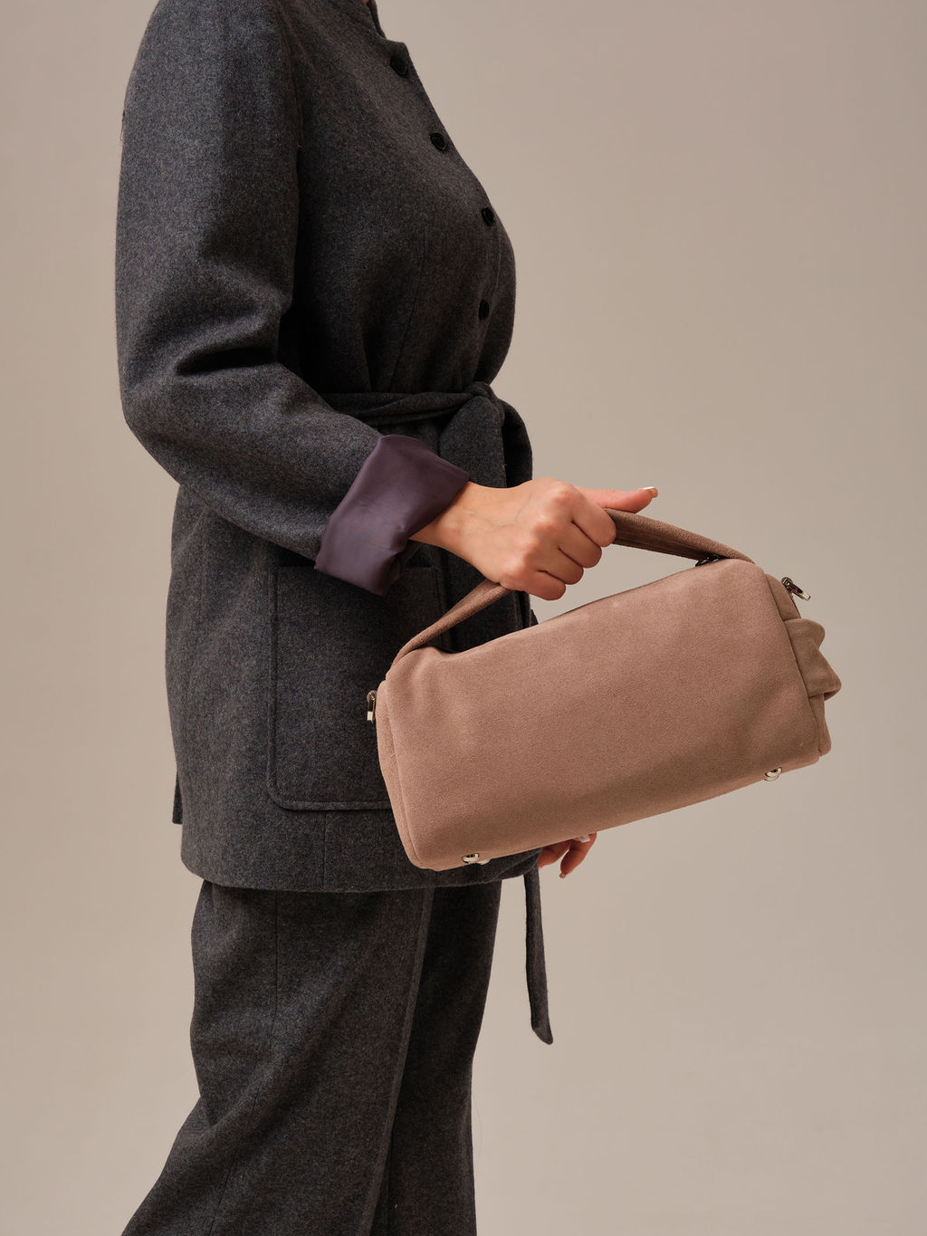 Замшевая сумка Solea DBR 31365 капучино  фото 12