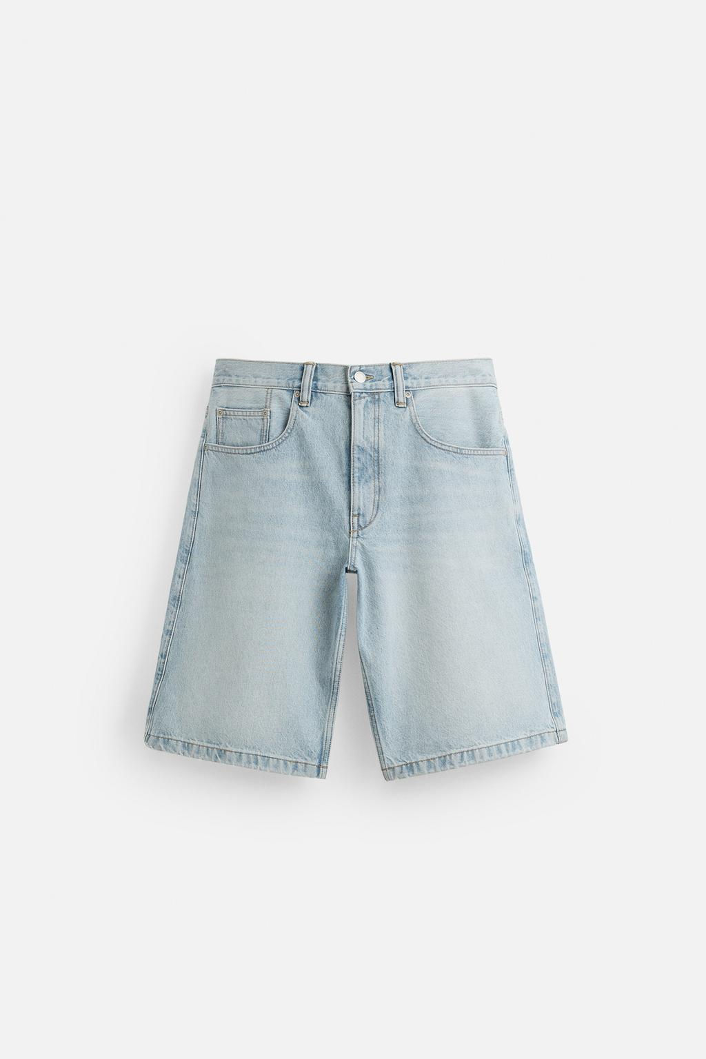 BAGGY FIT DENIM BERMUDA SHORTS - Zara фото 16