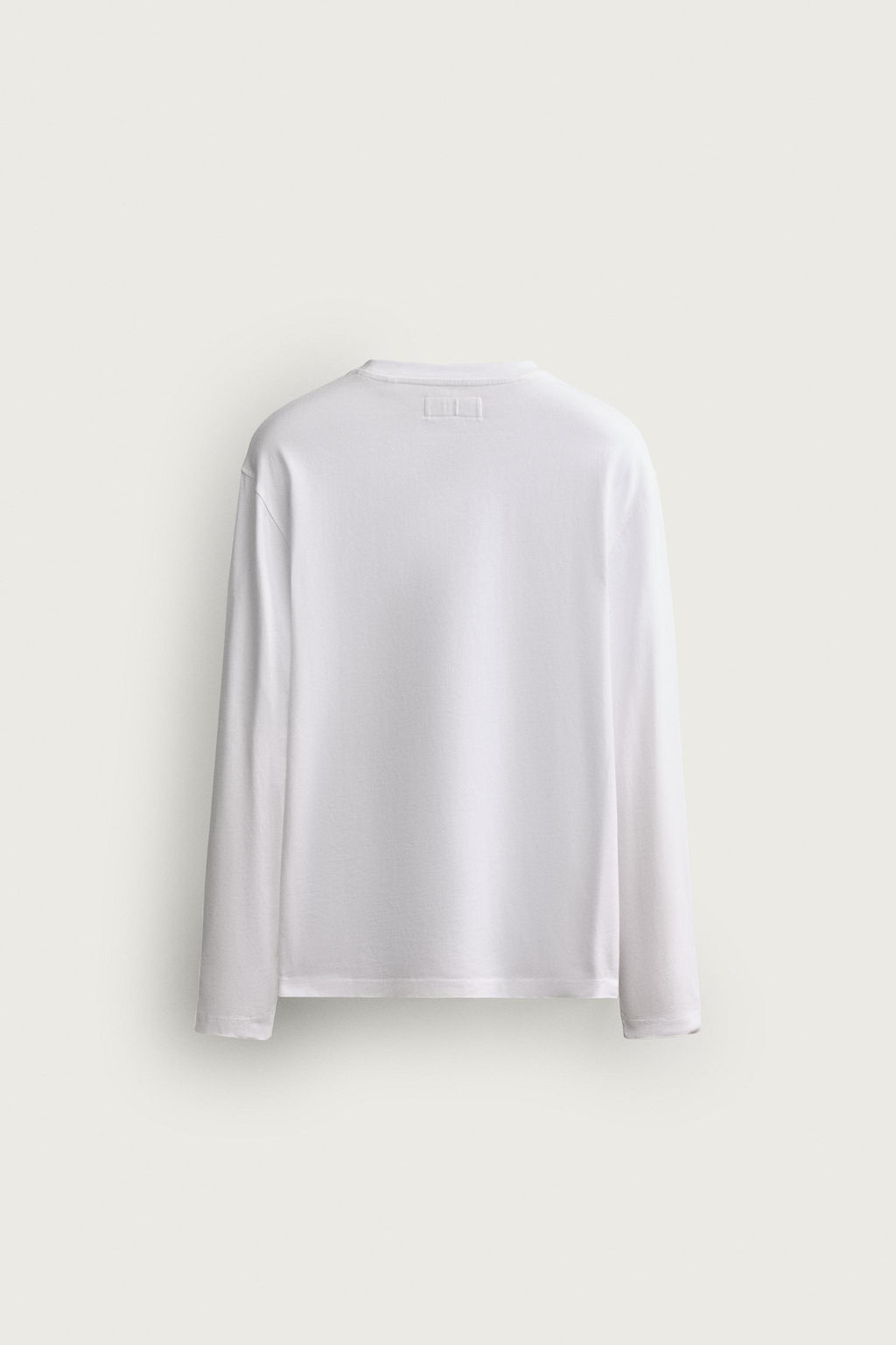 CAMISETA REGULAR FIT MANGA LARGA / Blanco roto - Zara фото 7