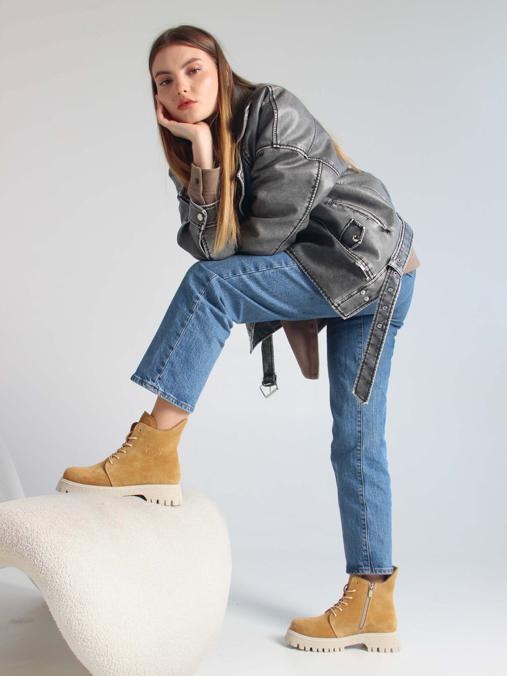 Ботинки EDART 228.V.1541 be. светло-желтый замша/шерсть - Ed'art фото 8