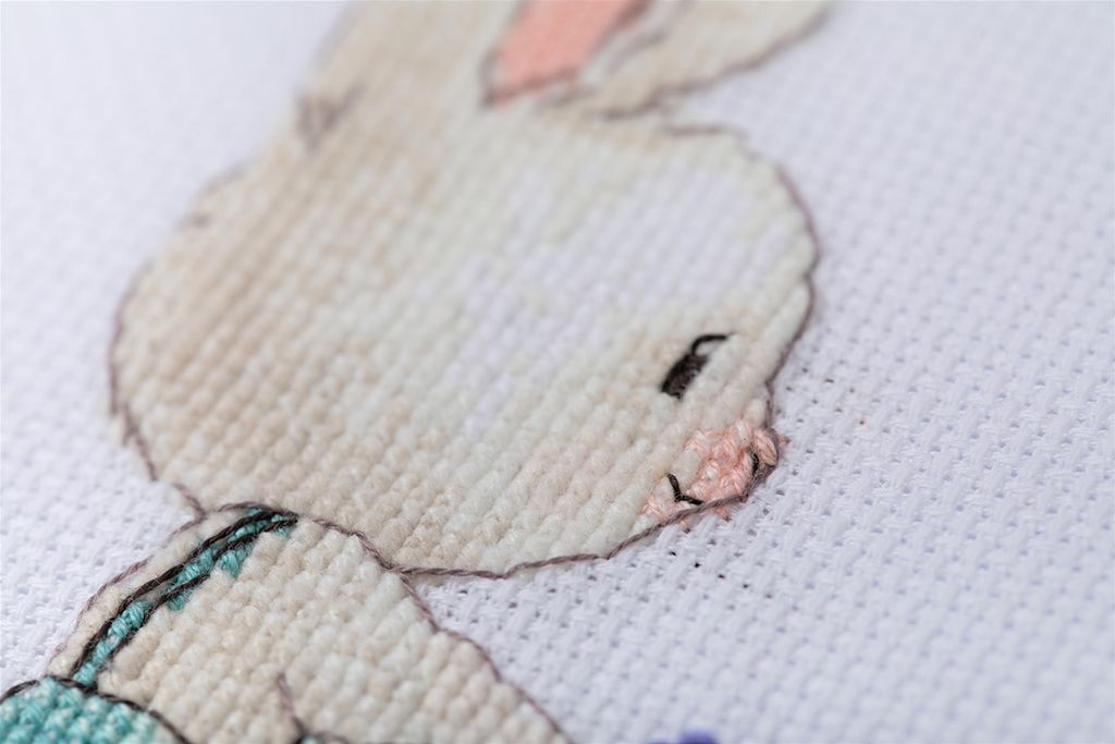 Klart набор для вышивания 8-521 Зайка на велосипеде 12 х 15.5 см