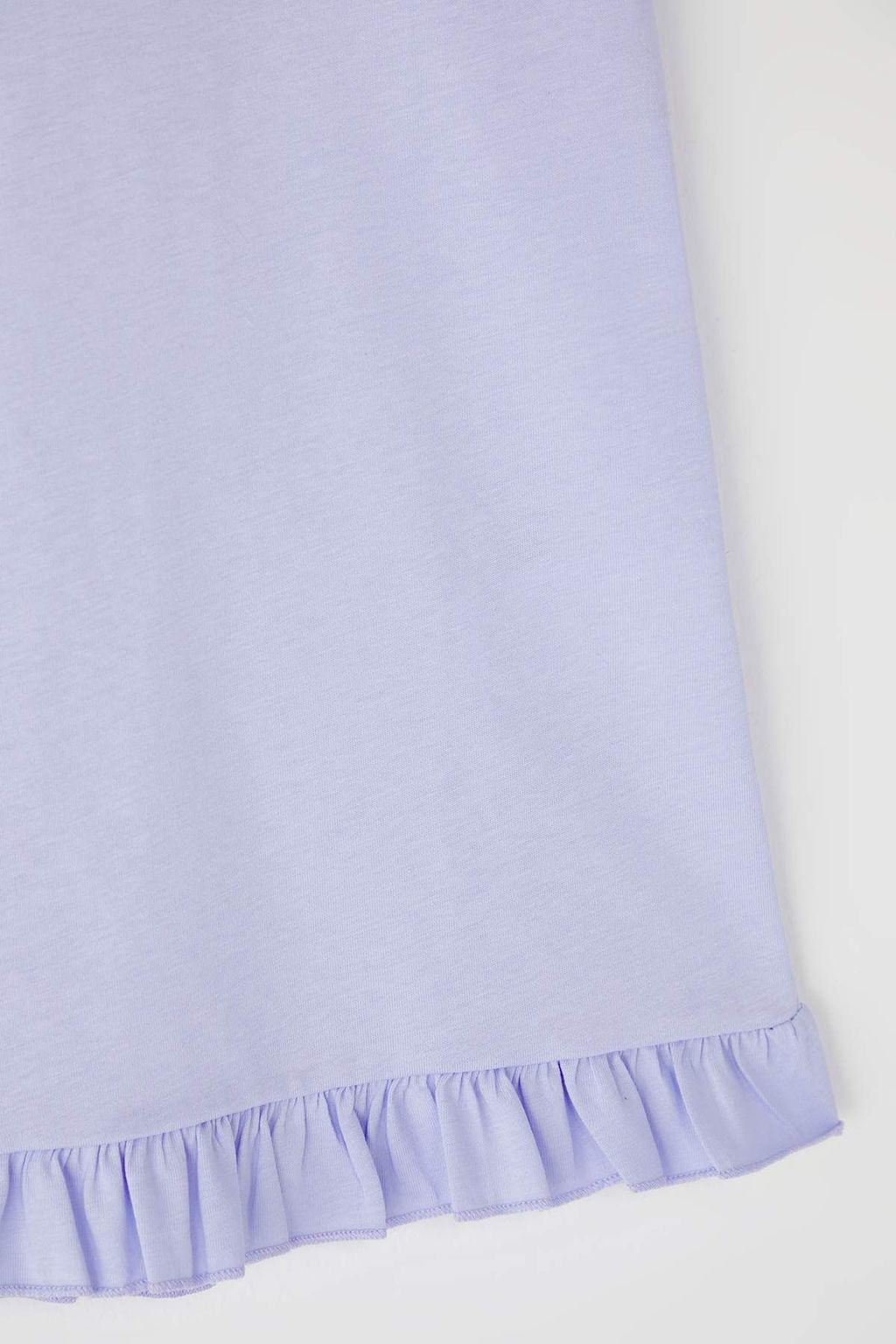 Lila-Sar? 2li K?z Cocuk %100 Pamuk Bask?l? Kolsuz K?sa Orme Elbise TKDSS25EL00092 - Trendyolmilla фото 5