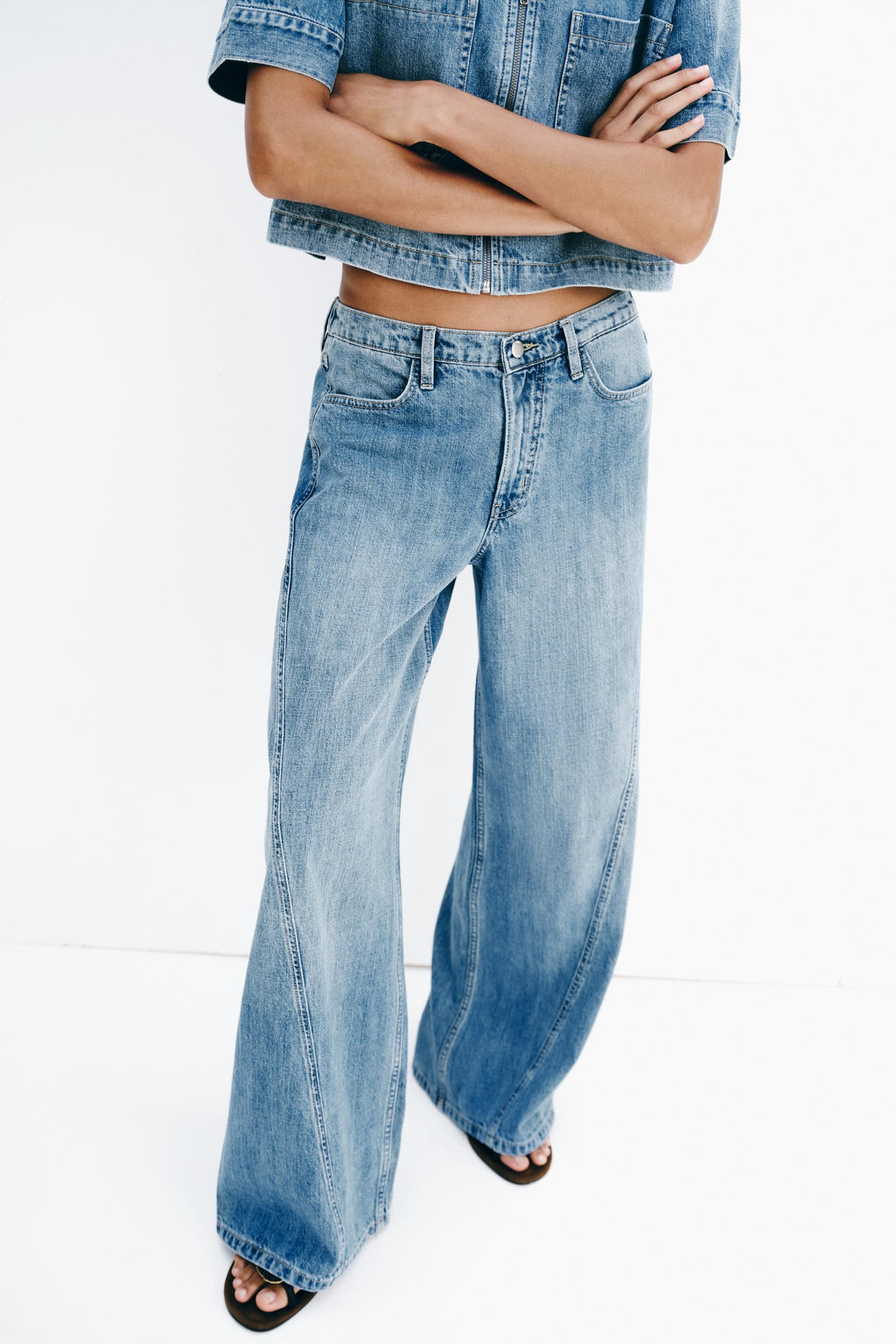 JEANS Z1975 WIDE LEG TIRO ALTO / Azul medio - Zara фото 2