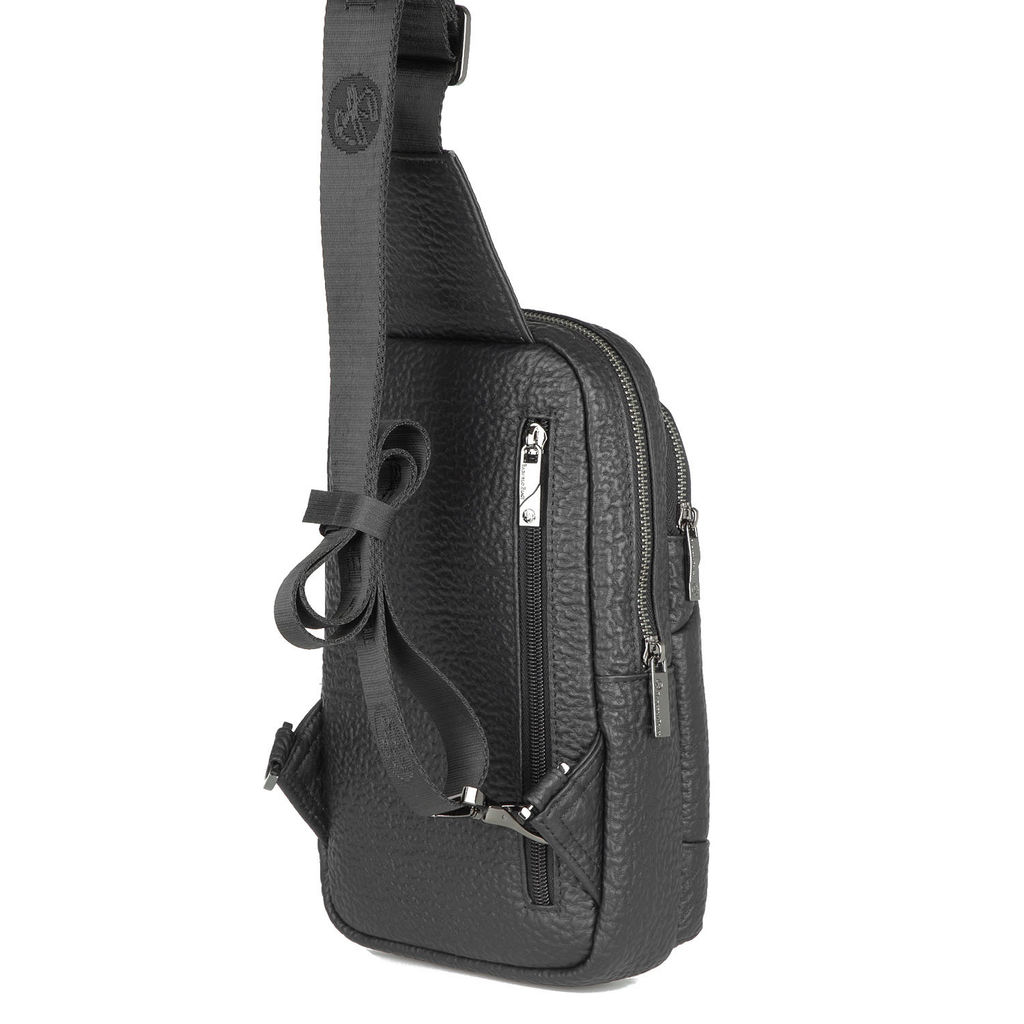 Мужская кожаная сумка-слинг - Barcelo biagi фото 3
