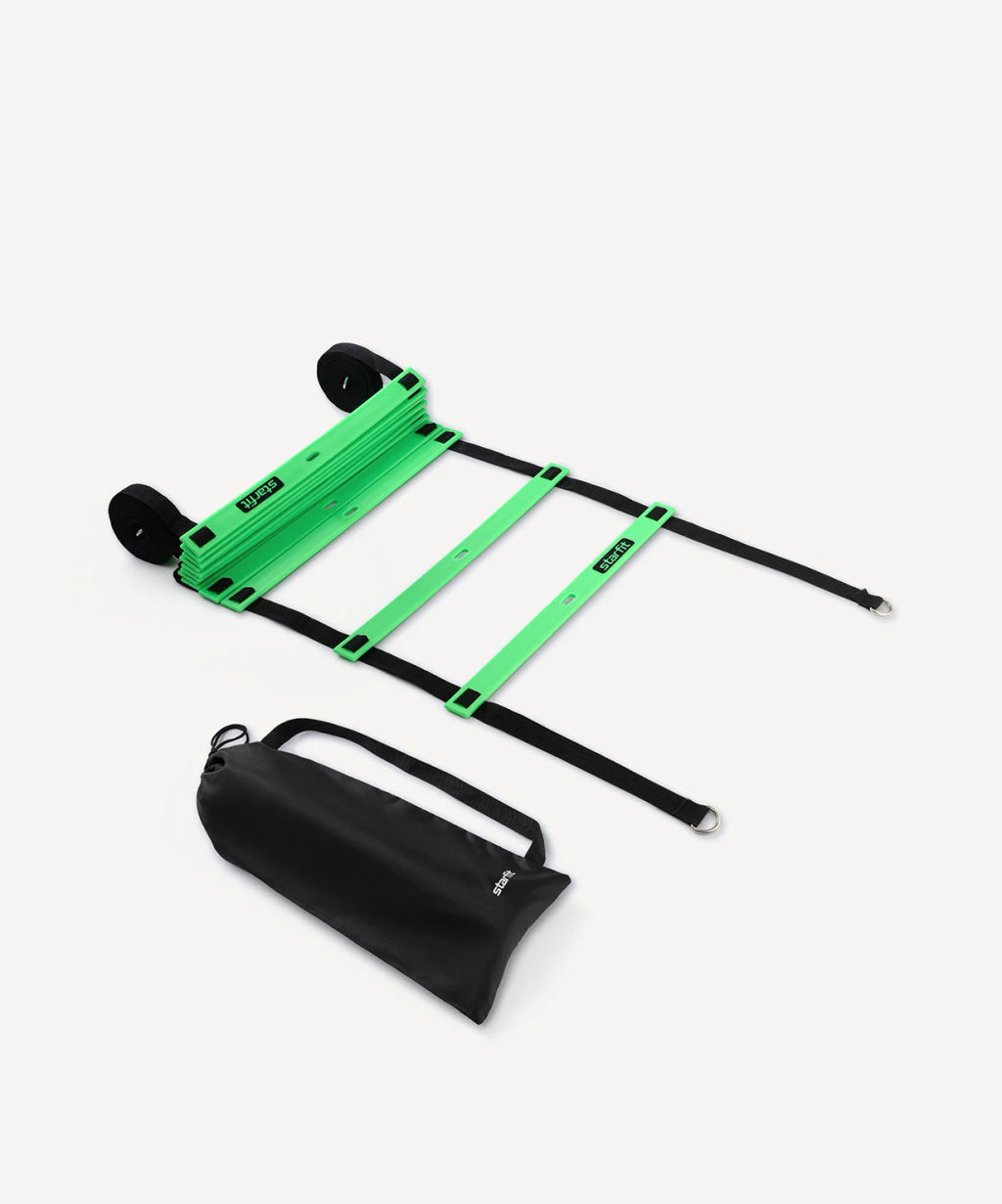 Лестница координационная STARFIT FA-601 580 см, ярко-зеленый/черный