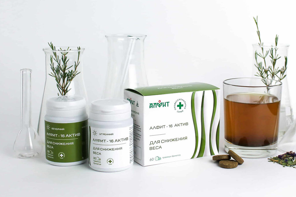 Алфит-актив 16 (для снижения веса) БАД в брикетах Алфит 5794