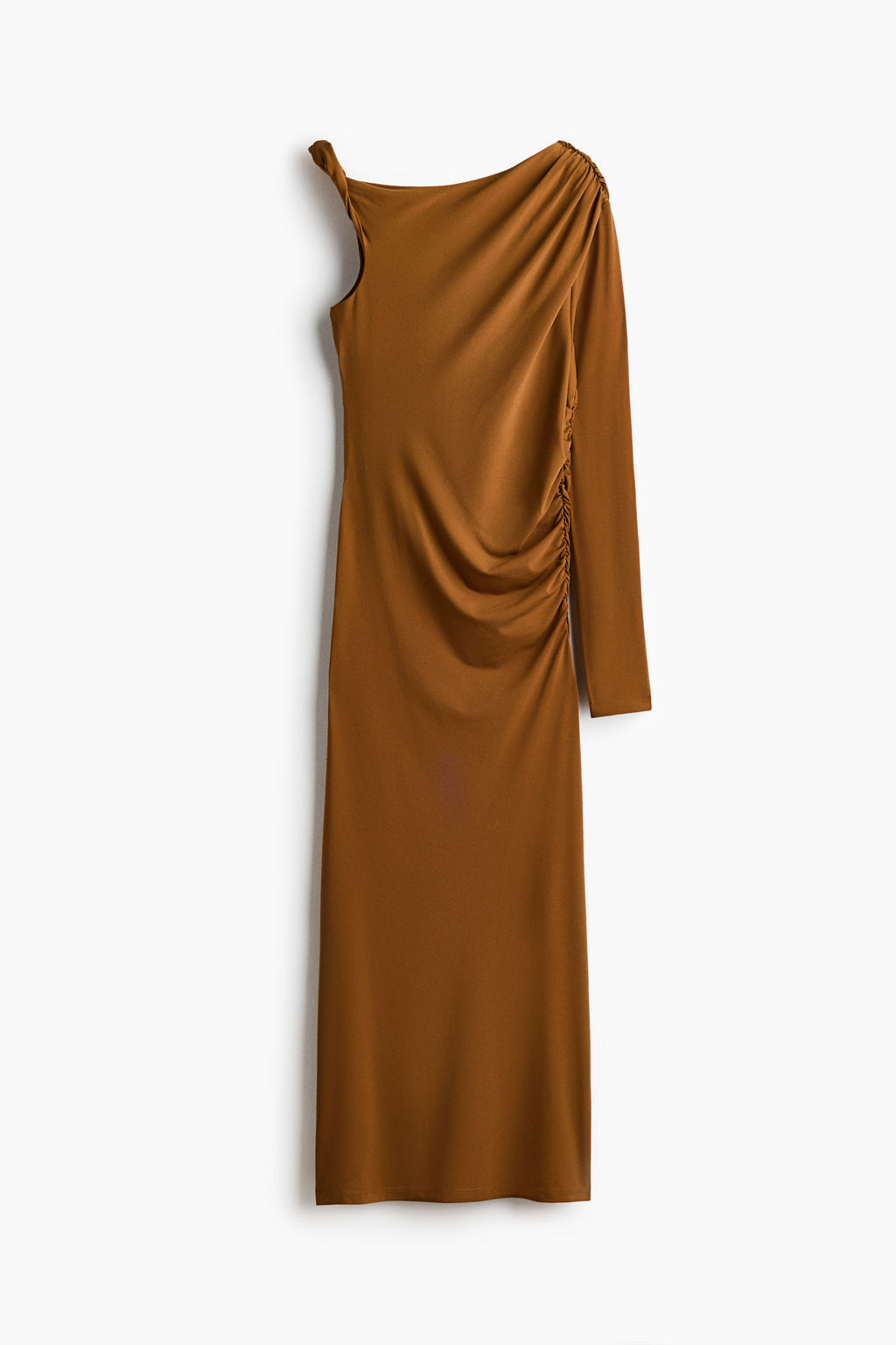 Vestido drapeado de un hombro - H&m фото 2