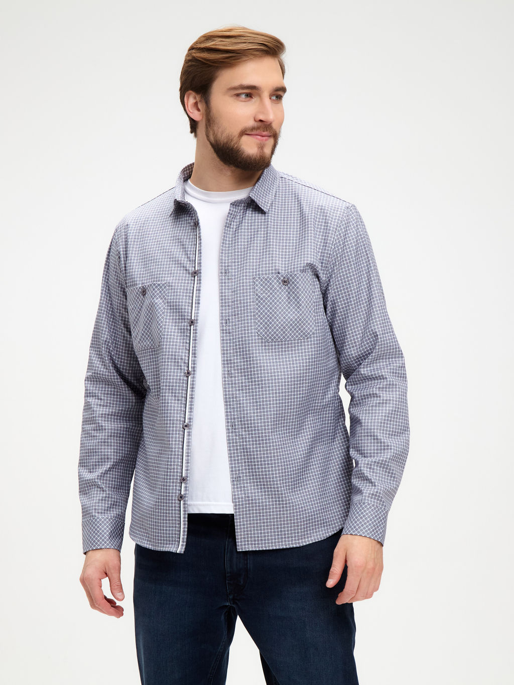 Сорочка мужская длинный рукав GREG S315/111/3519/ZN/1p  фото 6