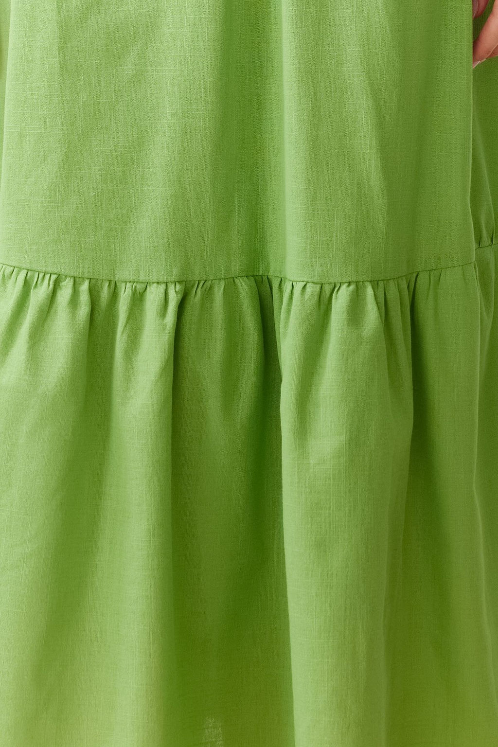 Yesil Dokuma Tek Omuz Bluz Etek Plaj Tak?m TBESS24AU00037 - Trendyolmilla фото 4